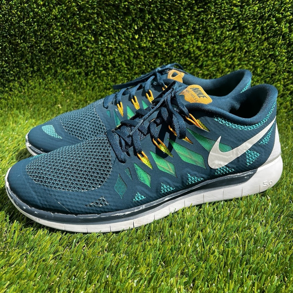 Nike Shoes Men Size 13 Free 5.0 Running Athletic Sneakers 642198-301 Teal